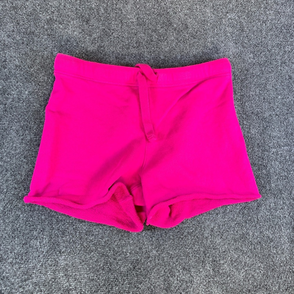 Frank & Eileen Pearl Sweat Shorts Womens XS Pink Good Drawstring Fleece Raw Hem